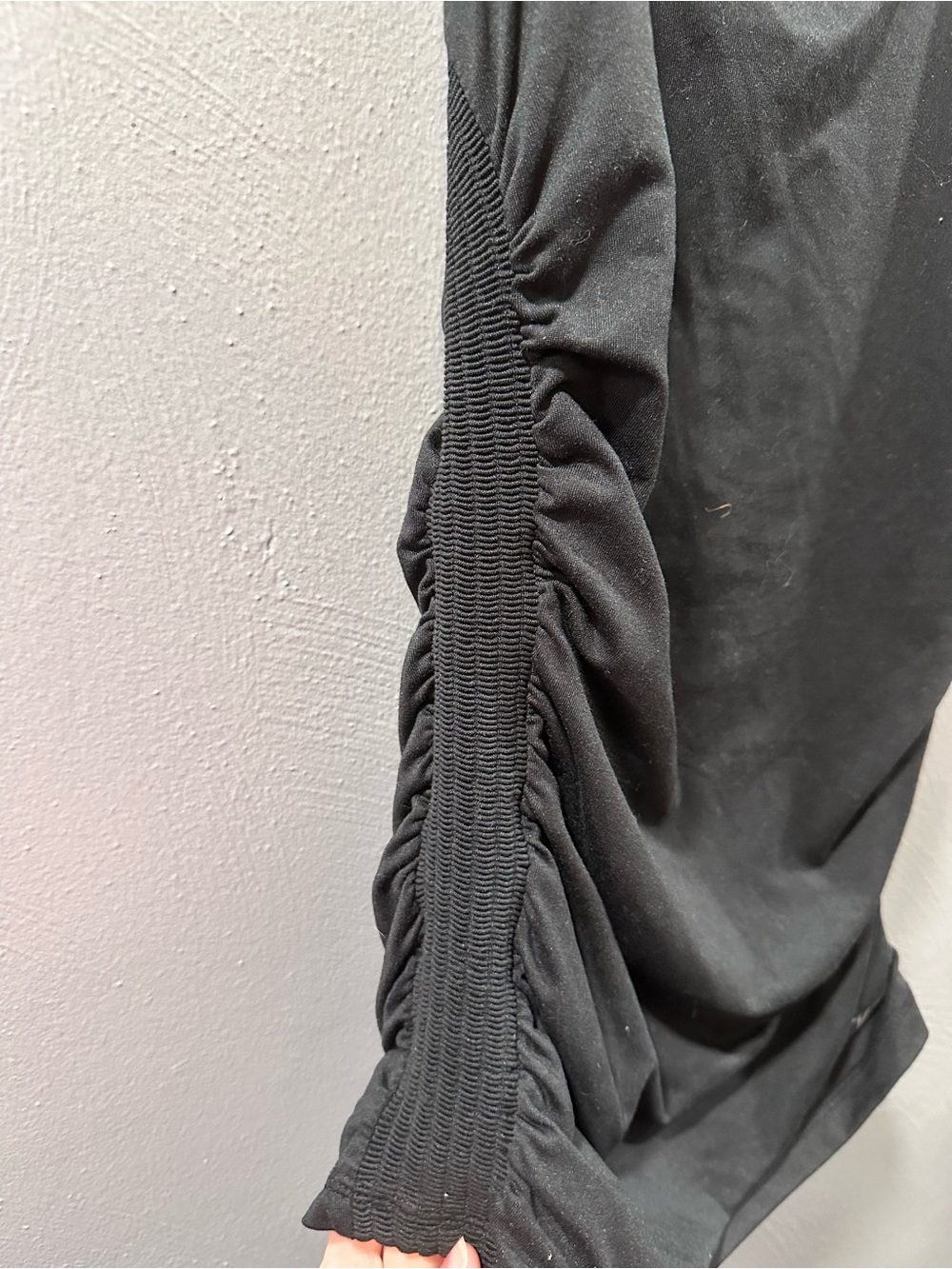 Old Navy Black Racerback Tank with Side Ruching - Picture 2 of 4